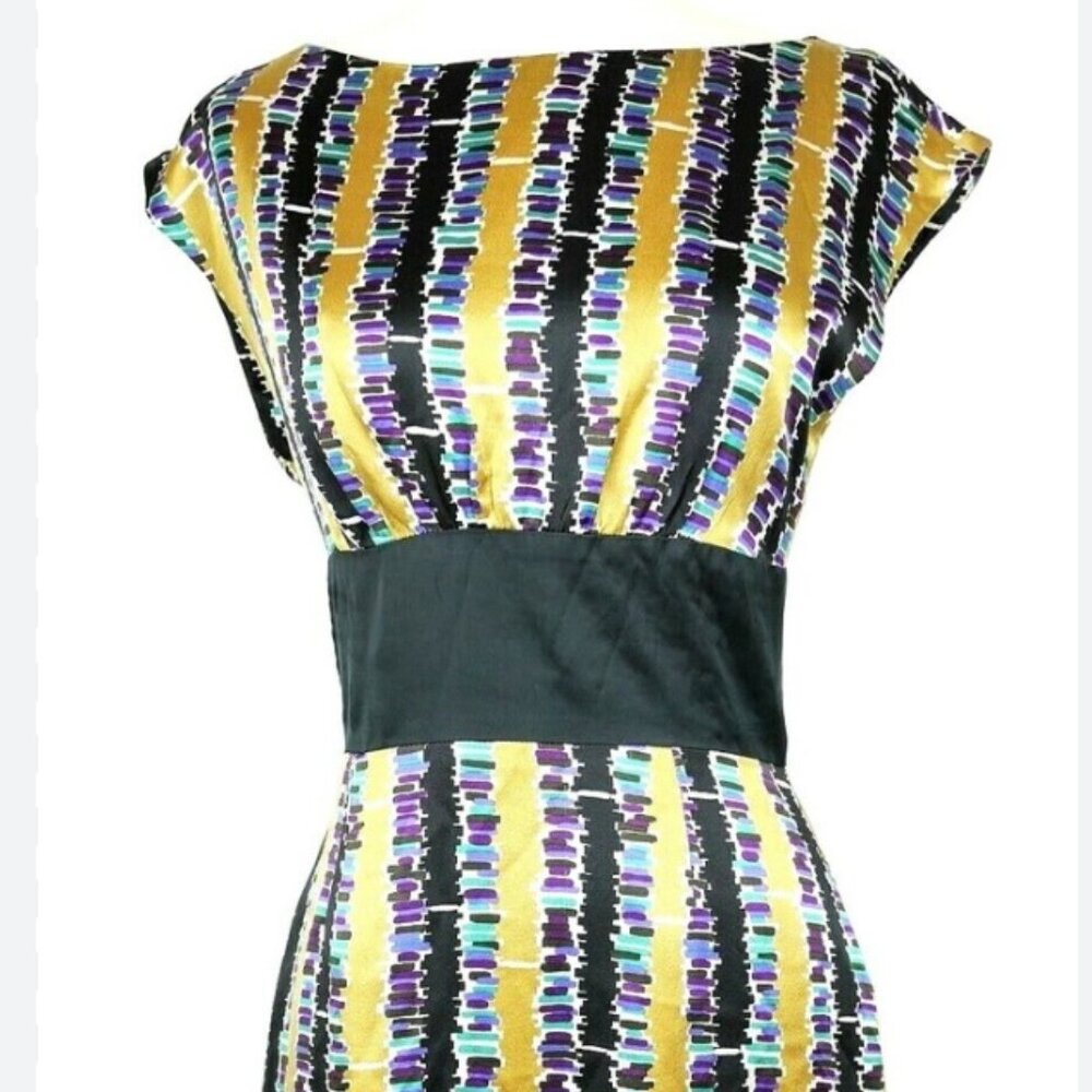 Trina Turk Silk Dress Womens Size 6 Office Career Formal